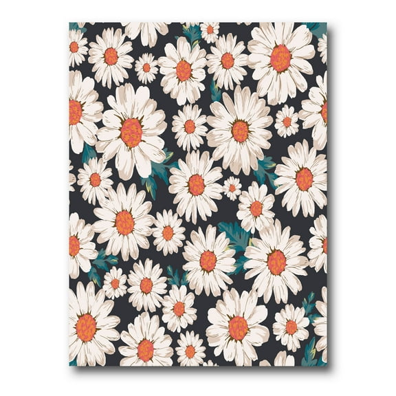 Designart ' Prolific of White Daisy Flowers ' Traditional Canvas Wall Art Print