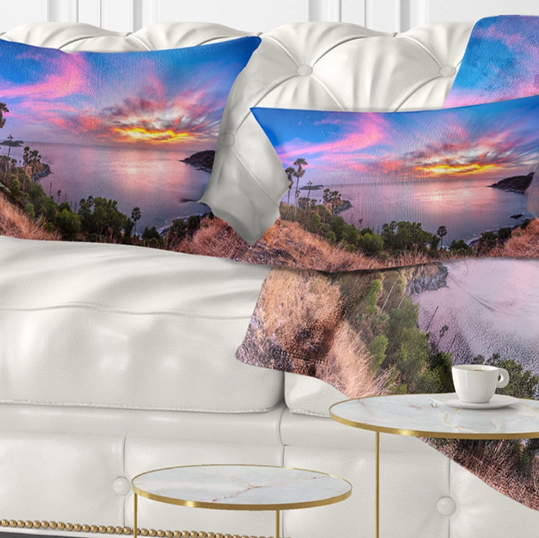 Designart Promthep Cape Best Phuket View Point - Seashore Throw Pillow - 12x20