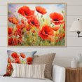 thumbnail image 1 of Designart "Pulsating Radiance Of Red Poppies" Poppies Floater Framed Canvas Wall Art, 1 of 5