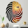 thumbnail image 1 of Designart "Pumpkin Paths in Minimalist Power Lines" Power Lines Vortex Round Wall Mirror - Architecture Oval Printed Decorative Mirror - Multiple Color Options, 1 of 5