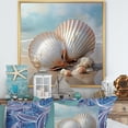 thumbnail image 1 of Designart "Pure Shell Simplicity I" Seashell Floater Framed Canvas Wall Art, 1 of 5