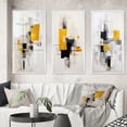 thumbnail image 1 of Designart "Purity of Form Grey Yellow Minimalism V" Abstract Collages Framed Wall Art Set Of 3 - Grey Minimalism Frame Canvas Set For Living Room Decor, 1 of 7