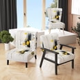 thumbnail image 1 of Designart "Purity of Form Grey Yellow Minimalism IV" Grey Abstract Collages Upholstered Accent Chair - Modern Arm Chair For Living Room, 1 of 1