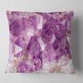thumbnail image 1 of Designart Purple Amethyst Macro - Abstract Throw Pillow - 18x18, 1 of 4