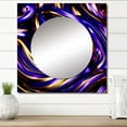 thumbnail image 1 of Designart "Purple And Yellow Felicity Futuristic Multitude" Abstract Liquid Ink Square Mirror For Wall Decor - Large Purple Square Mirror Printed Wall Decor - Modern Square Living Room Mirror, 1 of 5