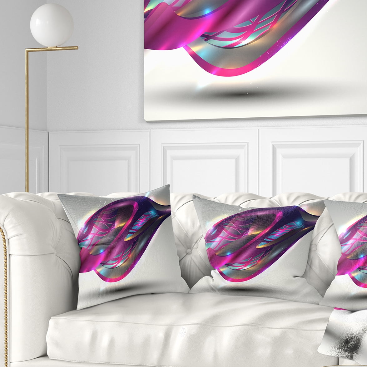 Designart Purple Associative Illustration - Contemporary Throw Pillow - 16x16
