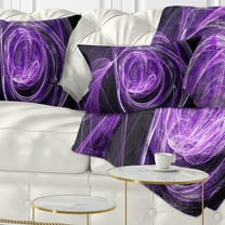 Designart Purple Ball of Yarn - Abstract Throw Pillow - 12x20