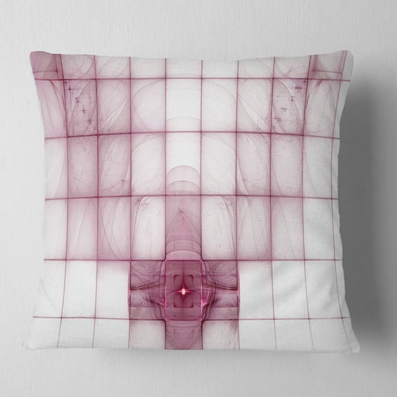 Designart Purple Bat on Rader Screen - Abstract Throw Pillow - 18x18