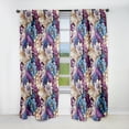 thumbnail image 1 of Designart "Purple Blue Gatsby Paisley Deco" Floral Blackout Curtain Single Panel, 1 of 4