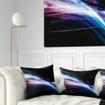thumbnail image 1 of Designart Purple Blue Lines in Black - Abstract Throw Pillow - 16x16, 1 of 5