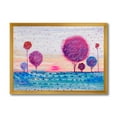 thumbnail image 1 of Designart 'Purple Coloured Tree Impression Landscape II' Modern Framed Art Print, 1 of 4