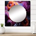 thumbnail image 1 of Designart "Purple Coral Marine Animals euphony" Marine Animals Square Mirror Wall Decor Modern - Large Purple Square Bathroom Mirror - Square Printed Wall Mirror Art, 1 of 1
