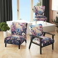 thumbnail image 1 of Designart "Purple Dreamy Florals VII" Upholstered Abstract Botanicals Accent Chair and Modern & Contemporary Arm Chair - Multiple Color & Pattern, 1 of 7