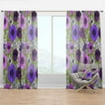 thumbnail image 1 of Designart 'Purple Fantasy Flowers Retro Pattern' Mid-Century Modern Curtain Panel, 1 of 4