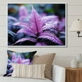 thumbnail image 1 of Designart "Purple Ferns Plant delicate Whispers I" Floral Floater Framed Wall Art Print, 1 of 7