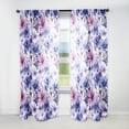 thumbnail image 1 of Designart "Purple Floral Exquisite Elegance" Floral Curtain Panels, 1 of 6