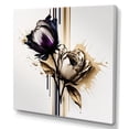 thumbnail image 1 of Designart Purple Flower Flower On Abstract Paint III Canvas Wall Art, 1 of 5
