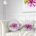 thumbnail image 1 of Designart Purple Flower with Green Leaves - Floral Throw Pillow - 12x20, 1 of 5