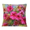 thumbnail image 1 of Designart Purple Flowers Composition Watercolor - Floral Throw Pillow - 18x18, 1 of 1