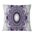 thumbnail image 1 of Designart Purple Fractal Pattern with Circles - Abstract Throw Pillow - 18x18, 1 of 5