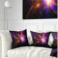 thumbnail image 1 of Designart Purple Fractal Star Pattern - Abstract Throw Pillow - 18x18, 1 of 5