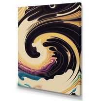 Designart Purple, Gold And Blue Swirl I Canvas Wall Art