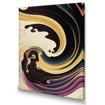 Designart Purple, Gold And Blue Swirl III Canvas Wall Art