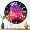 thumbnail image 1 of Designart "Purple Gold Vibrant Stones Regal Gem Tones" Stone Geode Oversized Wall Clock, 1 of 5