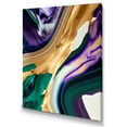 thumbnail image 1 of Designart Purple, Green And Gold Bold Strokes I Canvas Wall Art, 1 of 5