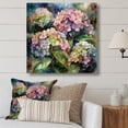 thumbnail image 1 of Designart "Purple Green Hydreangea I" Floral Hydrangea Canvas Print, 1 of 5