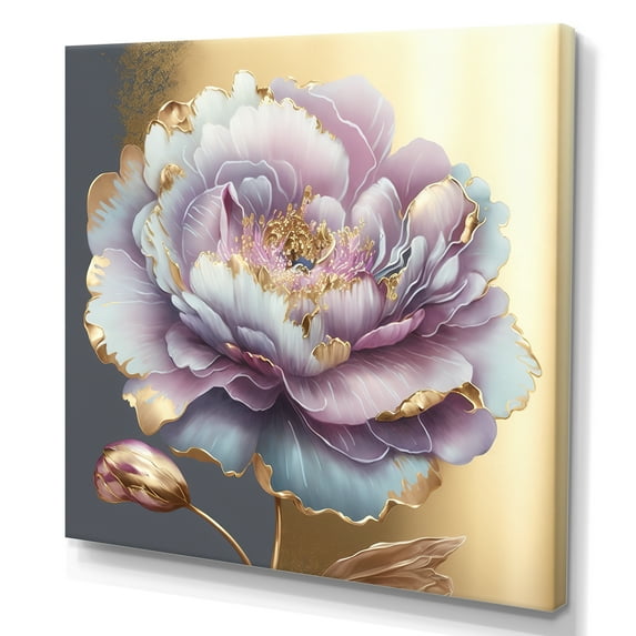 Designart Purple Hue Single Flower I Canvas Wall Art