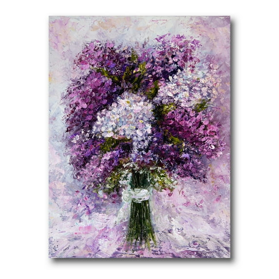 Designart ' Purple Hyacinth Flowers Bouquet ' Traditional Canvas Wall Art Print