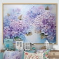 thumbnail image 1 of Designart "Purple Hydrangea Serenity I" Flower Field Floater Framed Canvas Wall Art, 1 of 5