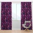thumbnail image 1 of Designart 'Purple Orchid blossom colorful pattern' Mid-Century Modern Blackout Curtain Panel, 1 of 4