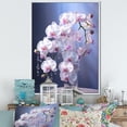 thumbnail image 1 of Designart "Purple Orchids gracefulness II" Floral Floater Framed Canvas Print, 1 of 7