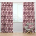thumbnail image 1 of Designart 'Purple Pink Desing Retro Pattern' Mid-Century Modern Blackout Curtain Panel, 1 of 4
