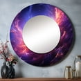 thumbnail image 1 of Designart "Purple Pink Fractal Cosmic Fusion" Abstract Rund Mirror For Wall Decor - Large Purple Round Printed Mirror -Modern Round Living Room Mirror - 29" x 29", 1 of 6