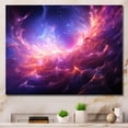thumbnail image 1 of Designart "Purple Pink Fractal Cosmic Fusion" Modern Wall Decor, 1 of 5