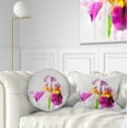 thumbnail image 1 of Designart Purple Rose Illustration Watercolor - Floral Throw Pillow - 12x20, 1 of 5