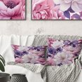 thumbnail image 1 of Designart "Purple Springtime Bloom III" Floral Printed Throw Pillow, 1 of 5