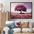 thumbnail image 1 of Designart "Purple Tree Purple Autumn II" Floral Floater Framed Canvas Print, 1 of 7