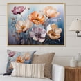 thumbnail image 1 of Designart "Purple Tulips Charm I" Abstract Botanicals Floater Framed Wall Art Print, 1 of 7