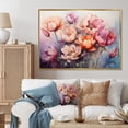 thumbnail image 1 of Designart "Purple Tulips love expression" Floral Floater Framed Canvas Art Print, 1 of 7