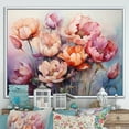 thumbnail image 1 of Designart "Purple Tulips love expression" Floral Floater Framed Canvas Art Print, 1 of 7