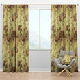 thumbnail image 1 of Designart 'Purple Vintage Flowers' Floral Blackout Curtain Panel, 1 of 4