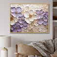 thumbnail image 1 of Designart "Purple-White Violet Simplicity" Violets Floater Framed Canvas Art Print, 1 of 5