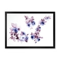 thumbnail image 1 of Designart 'Purple Wildflowers On White I' Traditional Framed Art Print, 1 of 1