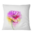 thumbnail image 1 of Designart Purple Yellow Gerbera Flower - Flower Throw Pillow - 16x16, 1 of 1