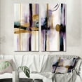 thumbnail image 1 of Designart "Purple and Gold Geometric Geode I" Abstract Geometric Wall Art Set Of 2 - Purple Geometric Gallery Wall Set For Home Decor, 1 of 7