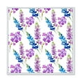 thumbnail image 1 of Designart 'Purple and Pink Floral Pattern' Traditional Framed Canvas Wall Art Print, 1 of 5